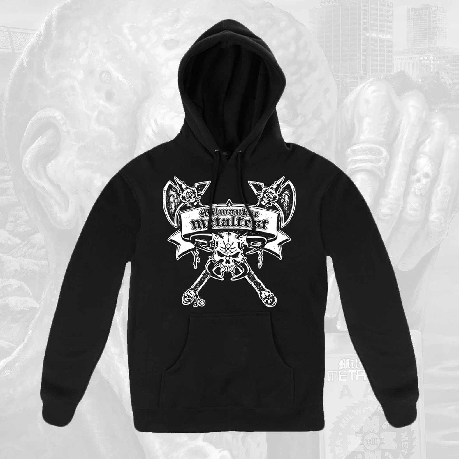 MILWAUKEE METAL FEST PULLOVER HOODIE (BLACK) | Martyr Hardcore